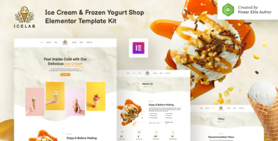 Icelab ice cream frozen yogurt shop elementor template kit codermarket.png