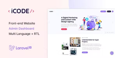 Icode multipurpose website cms creative agency management system .png