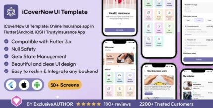 Icovernow ui template online insurance app in flutter android ios .jpeg