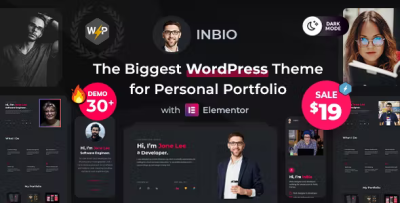 Inbio personal portfolio resume theme codermarket.png