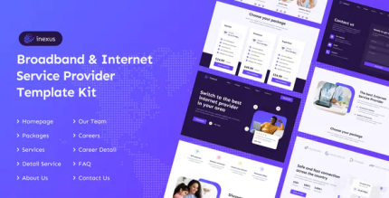 Inexus broadband internet service provider elementor template kit .png