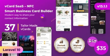Infy vcard saas nfc smart business card builder codermarket.jpg