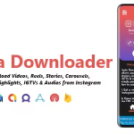 Insta downloader videos images audios downloader admob fan applovin .png