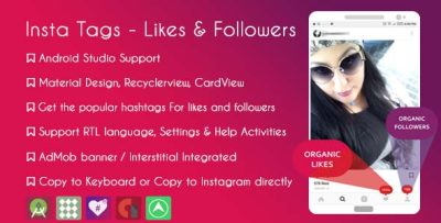Instagram hashtags likes followers admob gdpr codermarket.jpg