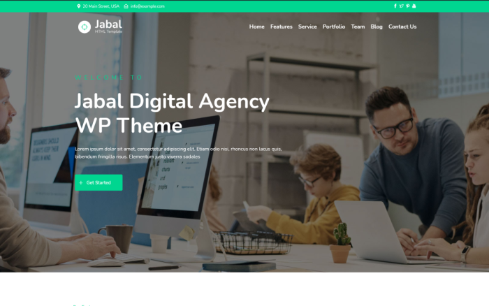 Jabal digital agency one page wordpress theme.png