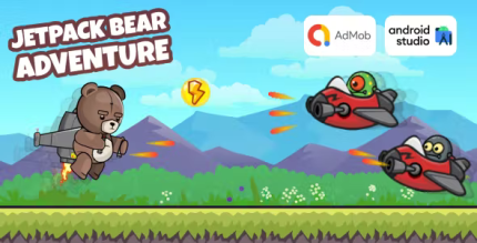 Jetpack bear adventure shooter game android studio project with admob ads .png