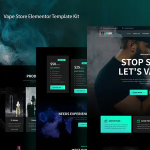 Jevape vape community store elementor template kit codermarket.png