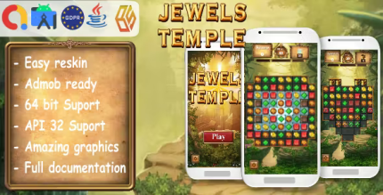 Jewels temple quest clone android studio match 3 game with admob ads .png