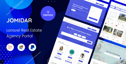Jomidar laravel real estate agency portal codermarket.png