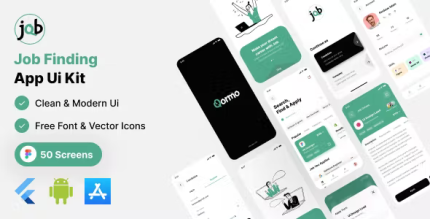 Jqb job finding flutter app ui kit codermarket.png