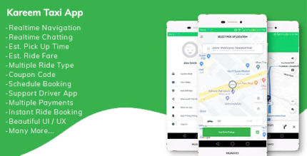 Kareem taxi app cab booking solution admin panel codermarket.png