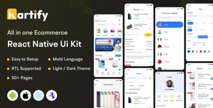 Kartify ecommerce react native expo template codermarket.jpg