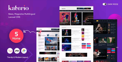 Katerio news magazine multilingual laravel cms codermarket.png