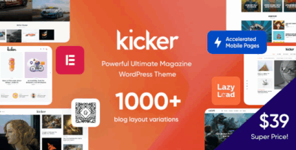 Kicker blog magazine theme codermarket.png