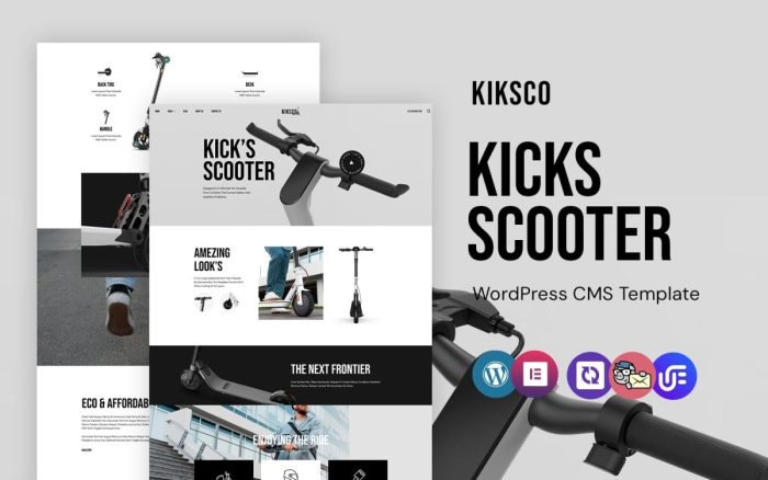 Kiksco electric kicks scooter wordpress elementor theme.jpg