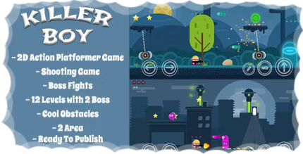 Killer boy 2d action platformer mobile android game unity game admob .png