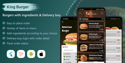 King burger restaurant with ingredients delivery boy full flutter.png