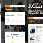 Kollins app software agency elementor template kit codermarket.png