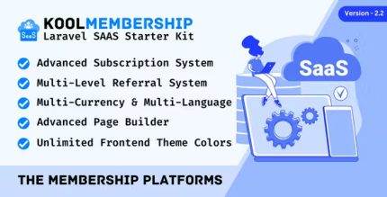 Koolmembership advanced laravel saas starter kit with crud generator .jpg