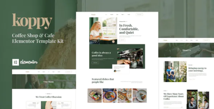 Koppy coffee shop cafe elementor template kit codermarket.png