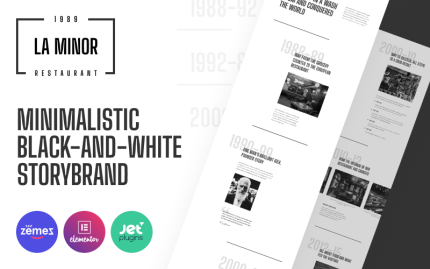 La minor minimalistic black and white storybrand wordpress theme.png