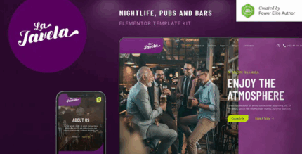 Lajavela bar nightlife pub elementor template kit codermarket.png