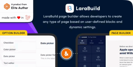 Larabuild laravel drag and drop page builder and settings builder package .png