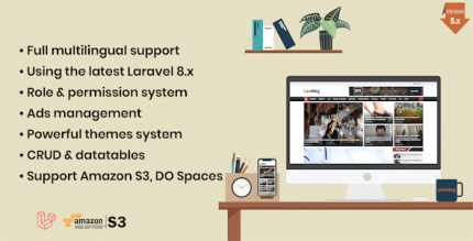 Laramag laravel news magazine multilingual system codermarket.png