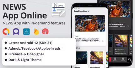 Latest news app admob facebook applovin ads codermarket.png