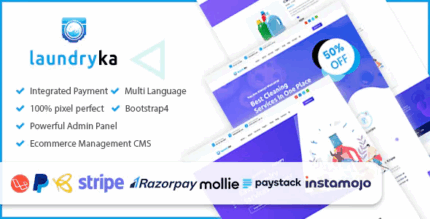 Laundryka multipurpose dry cleaning services ecommerce cms codermarket.png