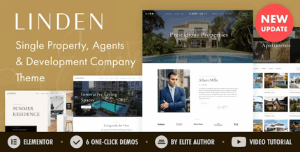 Linden single property realestate agent wordpress codermarket.png