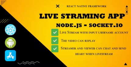 Live streaming app backend nodejs socketio codermarket.png
