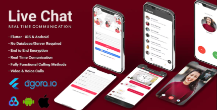 Livechat flutter realtime chat app with no database video voice calling.png