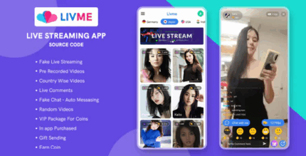 Livme fake live streaming app script videos from server codermarket.png