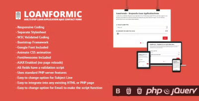 Loanformic multi step loan application ajax contact form codermarket.png
