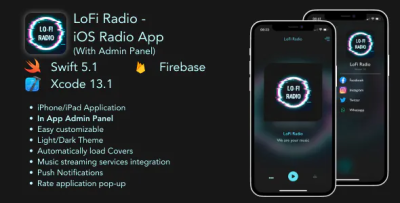 Lofi radio ios radio application with admin panel codermarket.png