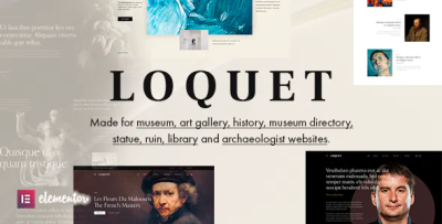 Loquet museum history wordpress theme codermarket.png