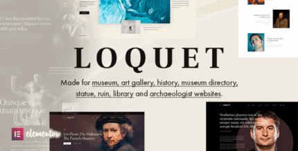 Loquet museum history wordpress theme codermarket.png