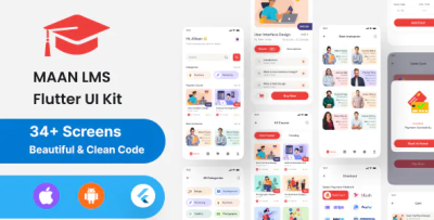 Maan lms student mobile app flutter ios android ui kit codermarket.png