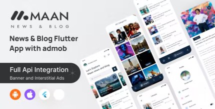 Maan news laravel magazine blog news flutter full app with android ios.png