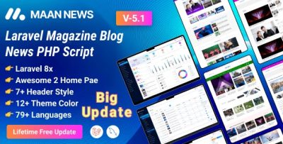 Maan news laravel magazine blog news php script codermarket.jpg