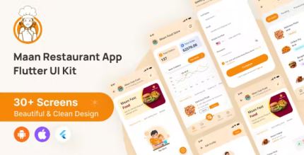 Maan restaurant flutter ui kit codermarket.png