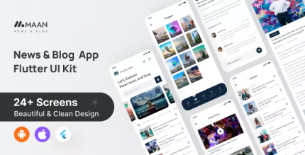 Maannews blog magazine news flutter ui kit codermarket.png