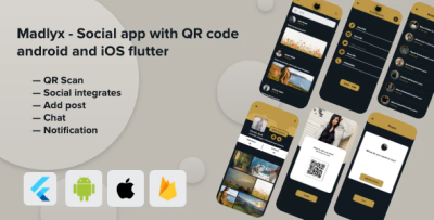 Madlyx social app with qr code android and ios flutter codermarket.png