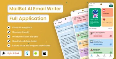 Mailbot ai email writer flutter android ios full application premium plan.jpg