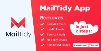 Mailtidy email list cleaner saas application codermarket.png