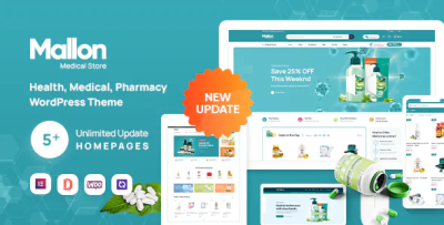 Mallon medical store elementor woocommerce wordpress theme codermarket.png
