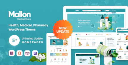 Mallon medical store elementor woocommerce wordpress theme codermarket.png