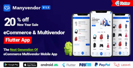 Manyvendor ecommerce customer mobile app flutter ios android codermarket.png