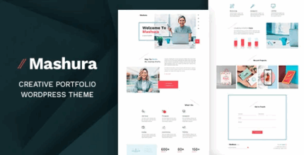 Mashura personal wordpress theme codermarket.png